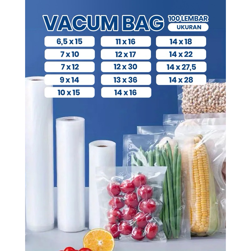 

Plastik Vacuum Food Grade | Polos | Isi 100 Lembar, berkualitas premium | Katalog 1