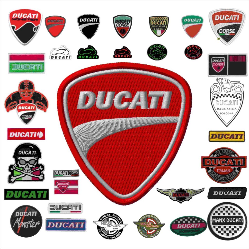 Ducati Corse Patch Bordir Logo Emblem Embroidery