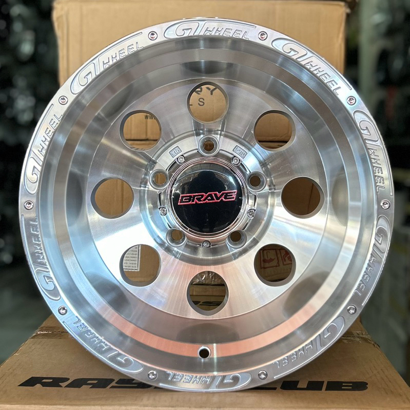 Velg Brave Ring 15 Lebar 10 Pcd 5x139.7 Et 44 Warna Silver Polish | Velg R15 | Velg Mobil | Velg Rac