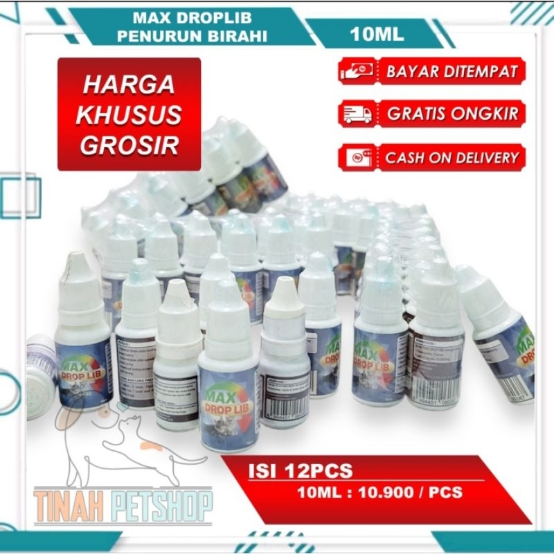 PETSHOP GROSIR ISI 12 MAX DROP LIB / DOWN LIB Penurun Birahi Kucing