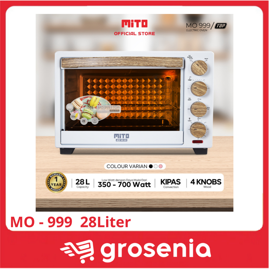 MITOCHIBA Electric Oven Top 28 L Mo-999 Wood Series
