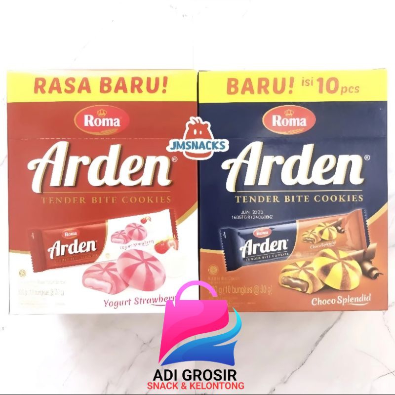 

ARDEN Roma Biscuit Rasa Strawberry & Chocolate 1 Box isi 20 x 30 gr