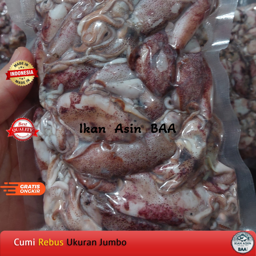 

Cumi Rebus Jumbo 250gram, 500gram, 1kg
