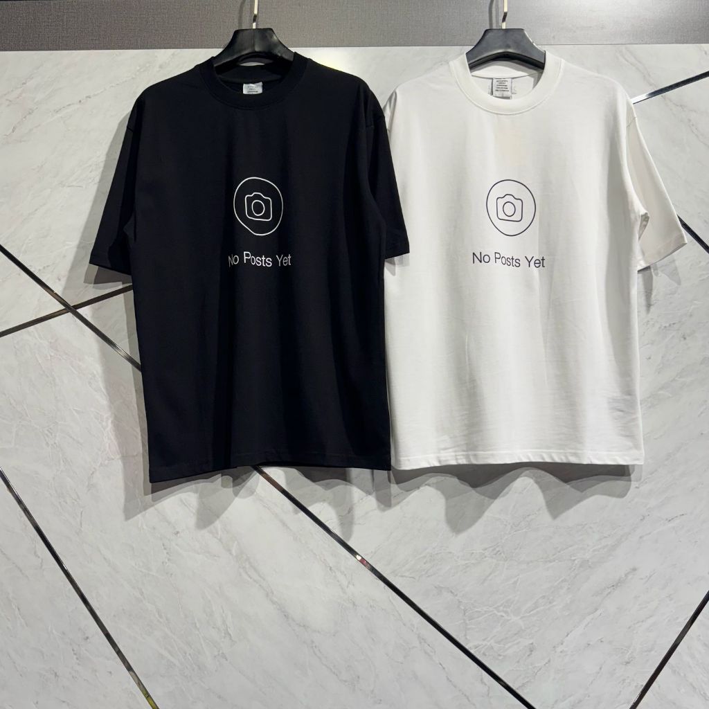 Kaos Oversize Pria Wanita - Baju Lengan Pendek tanpa Kerah