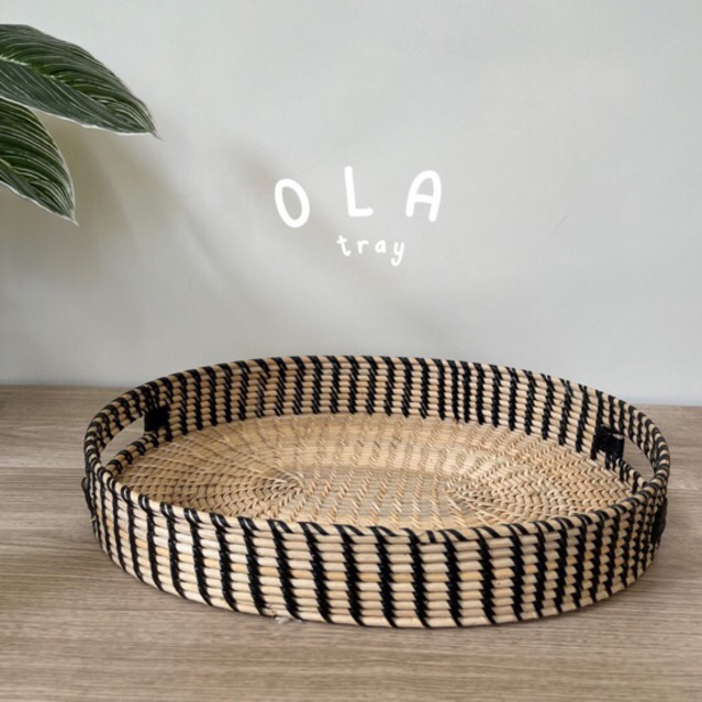 Ola Tray | Nampan Oval Anyaman Rotan Lombok | Kerajinan Anyaman Rotan Lombok | Rattan Serving Tray