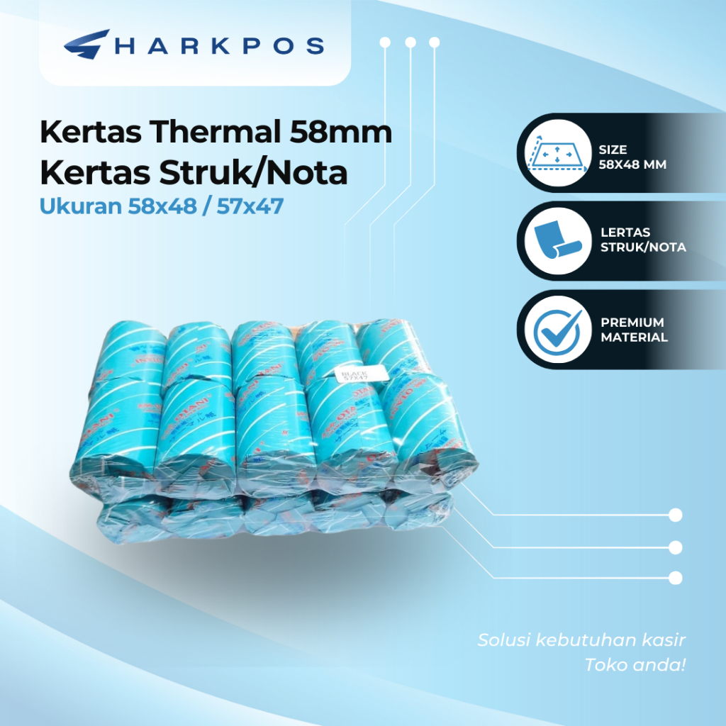 

Kertas Thermal Otani 58x48 58x47 57x48 57x47 Struk Thermal Kasir Mini Printer Bluetooth 58Mm