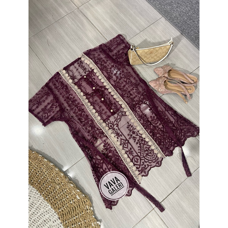 Zarra Outer brokat tulle premium Outer wanita kekinian