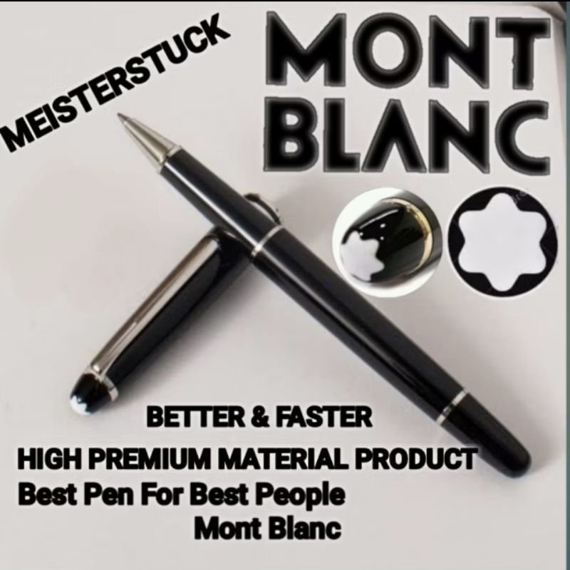 

Bollpoint Mewah Luxury Premium MONBLNC Mesterstuck RB Clip Stainless Gratis Box Dan Grafir Nama