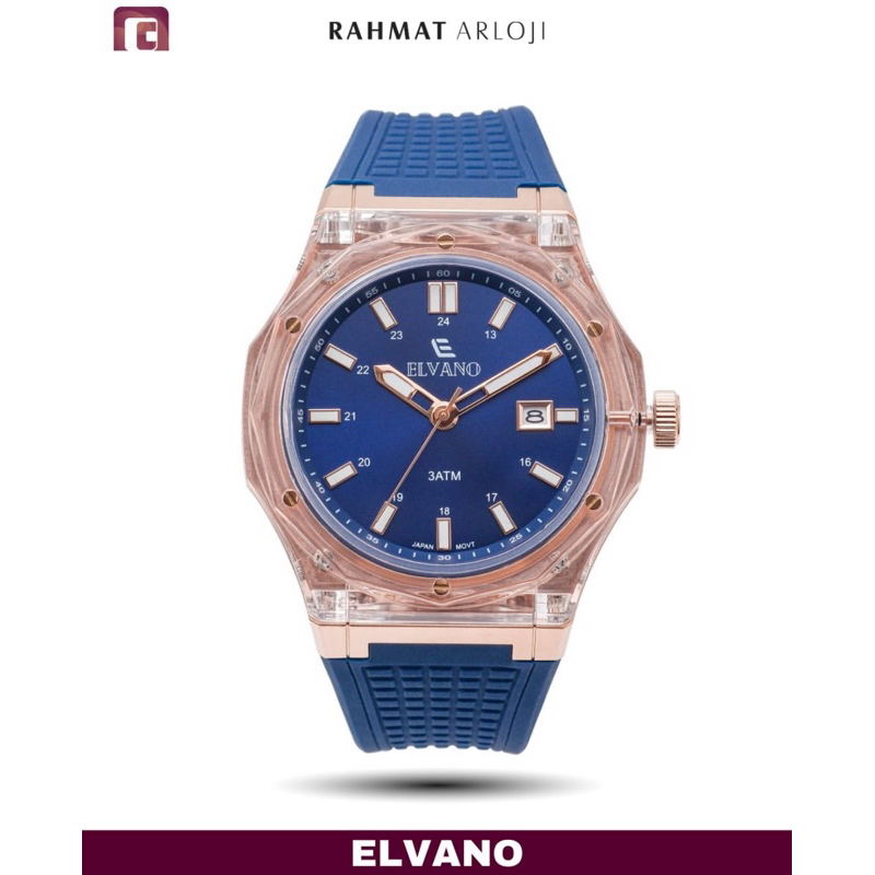 Jam Tangan Elvano Original Strap rubber Bergaransi 1 Tahun COD