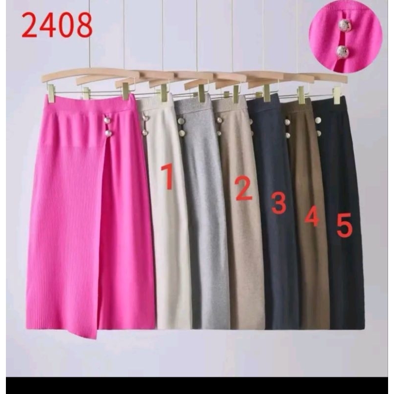 1140 rok rajut tebal halus mix kancing span import bkk