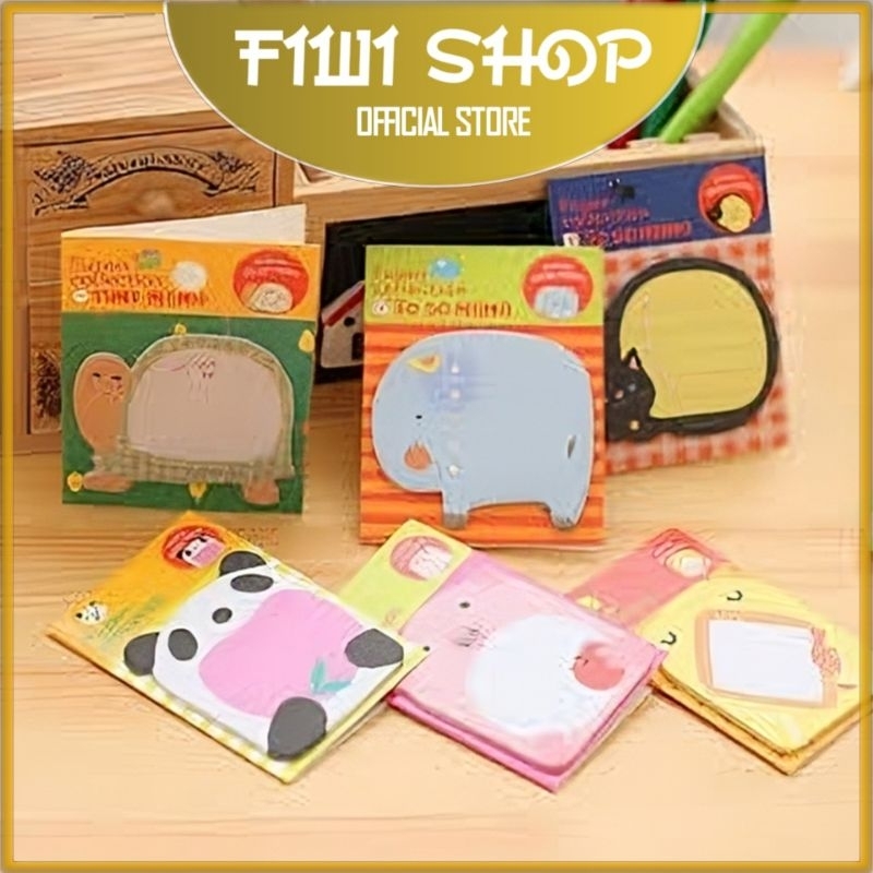 

FIWI - Sticky Notes Motif Hewan Tempelan Kertas Catatan Memo Noted Karakter Animal Mini Book Karakter Bintang Lucu
