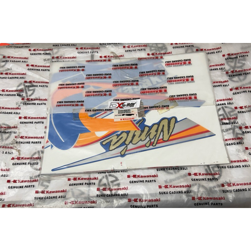 striping stiker sticker ninja j ninja kis biru original 2005 full set