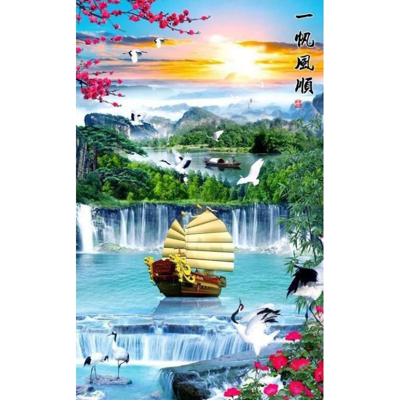 POSTER CETAK JUMBO, PEMANDANGAN ALAM, HIASAN DINDING PEMANDANGAN ALAM, BERBAGAI MACAM UKURAN