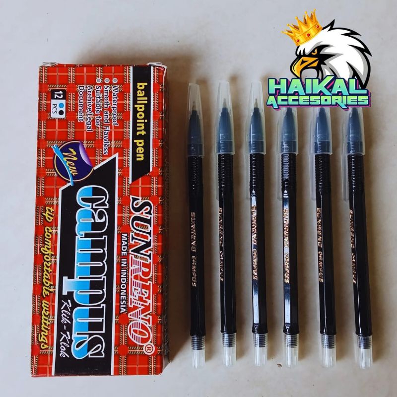 

Ballpoint Pen Pulpen Sunreno Campus Isi 12pcs Paket Hemat Untuk Usaha
