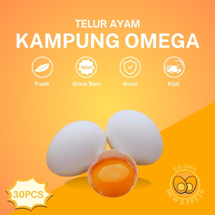 

Telur Ayam Kampung Omega New & Fresh (30 Butir)