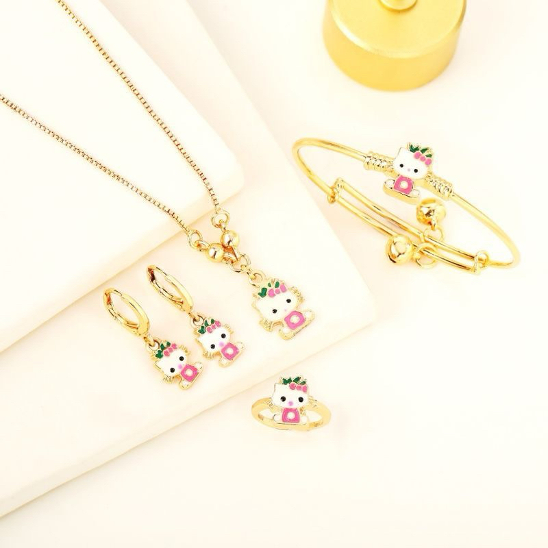 EMAS MUDA | Set Perhiasan Anak Liontin dan Titanium Meryana