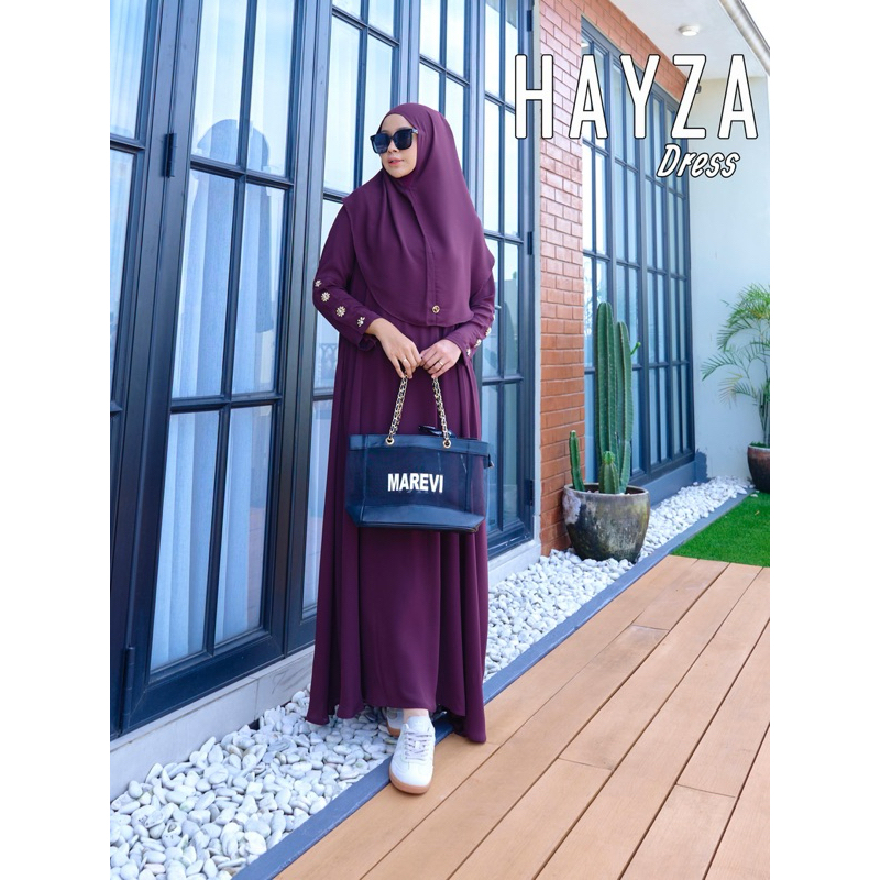 Set Hijab Haiza Dress By Marevi Original Standar