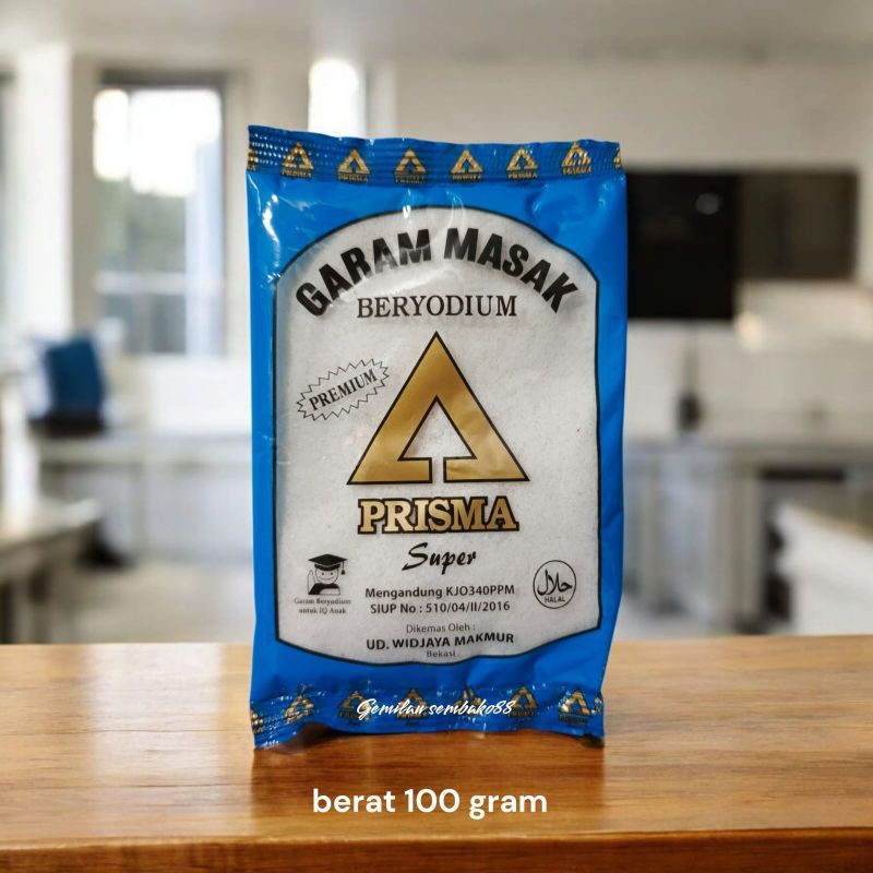

GARAM MASAK BERYODIUM PRISMA SUPER 100 GRAM / BUMBU DAPUR / GARAM