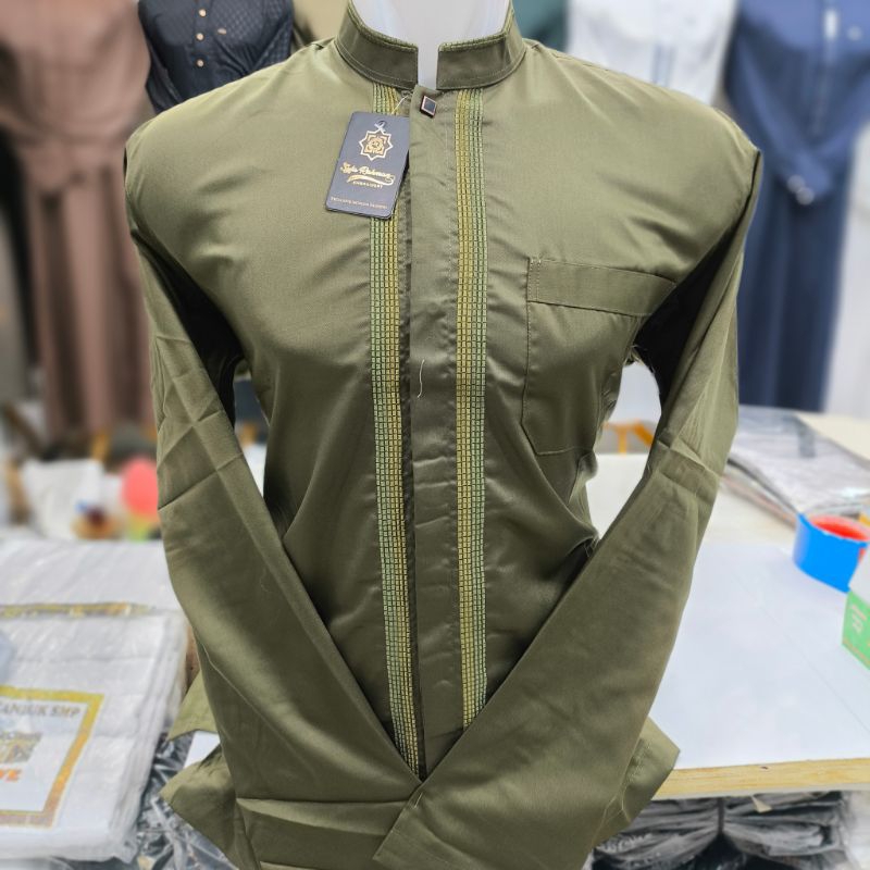 Baju Koko Syfa Rahman  Lengan Panjang Warna/Baju Koko Lengan Panjang Syfa Rahman Katun Premium
