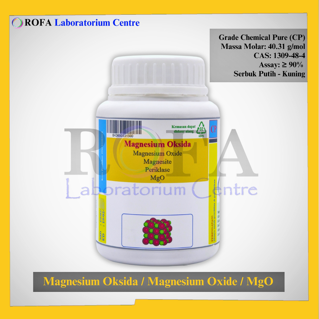 Magnesium Oksida / Magnesium Oxide / MgO CP 500 Gram