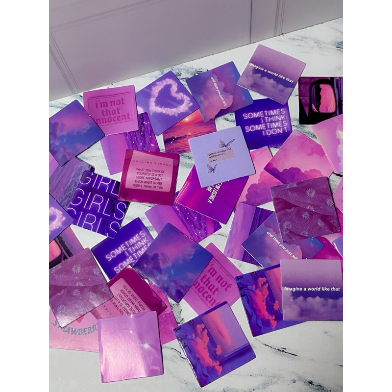 

(CHAT UNTUK PILIH BARANG) Stiker estetik lucu bunga journaling murah pink skena