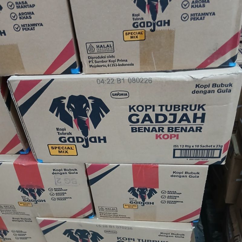 

Kopi Gajah Special Mix 1Karton (12 Rtg x 10 Sachet x 23gr)
