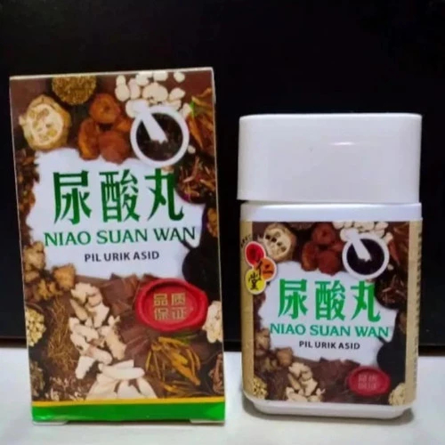 Niao Suan Wan Botol Petak (Pil Urik Asid) - Obat Asam Urat, Kolesterol