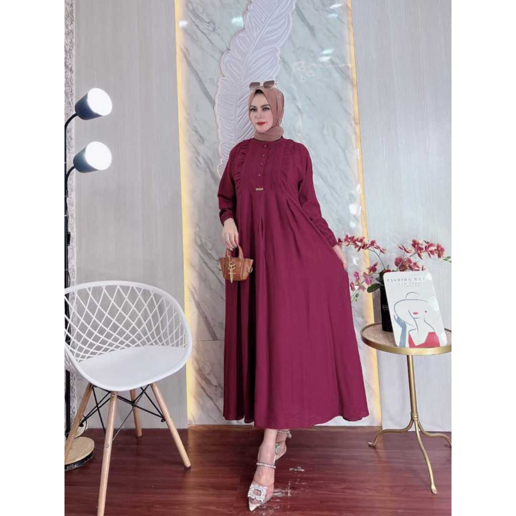 Gamis Inara Polo Linen Premium / Gamis Inara Polo Linen Premium