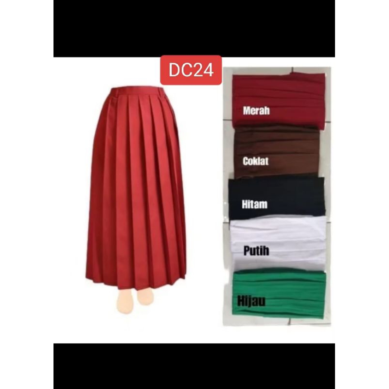 [ Termurah ] ROK ANAK SD Seragam Sekolah Anak kelas 1-6 sd - Rok Panjang Full Rempel / Plisket ROK S