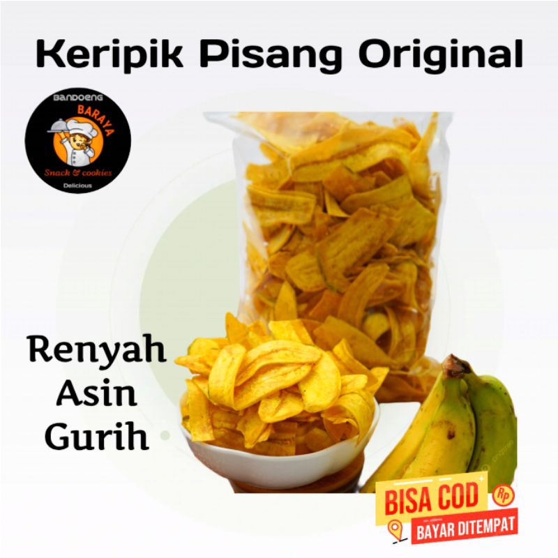 

Keripik Pisang Original Renyah Asin Gurih Crispy 200 gram