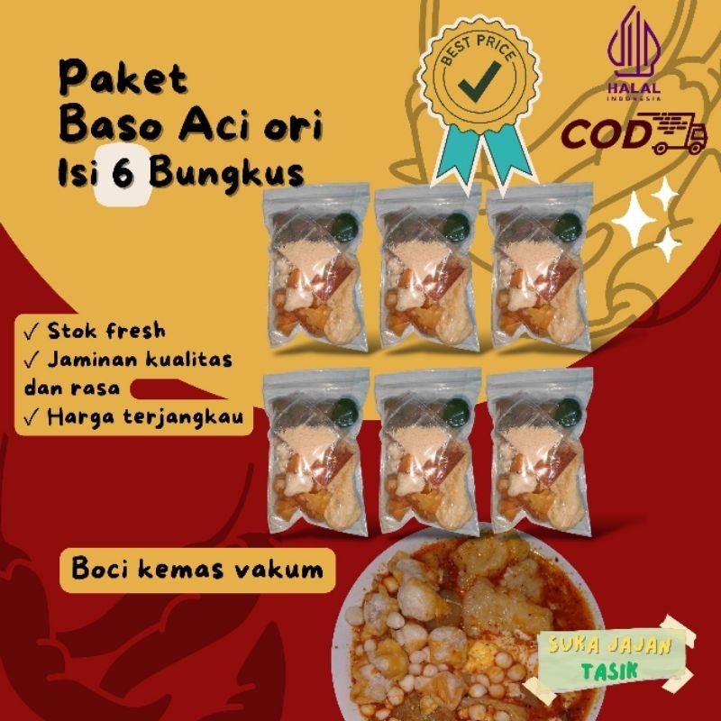 

Baso Aci Ori isi 6 BUNGKUS / Bakso aci / boci viral