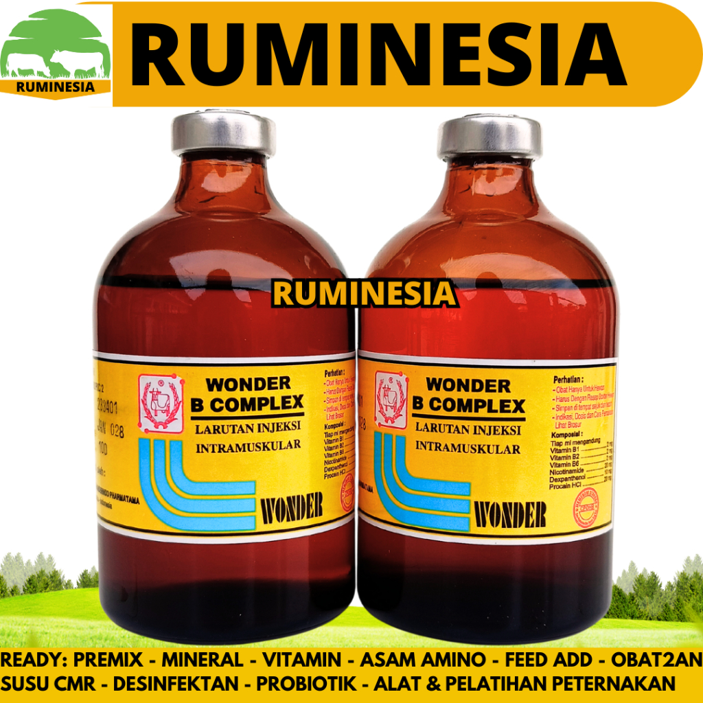 WONDER B COMPLEX 100 ML - Vitamin B Komplek Hewan - Vit B Kompleks Hewan