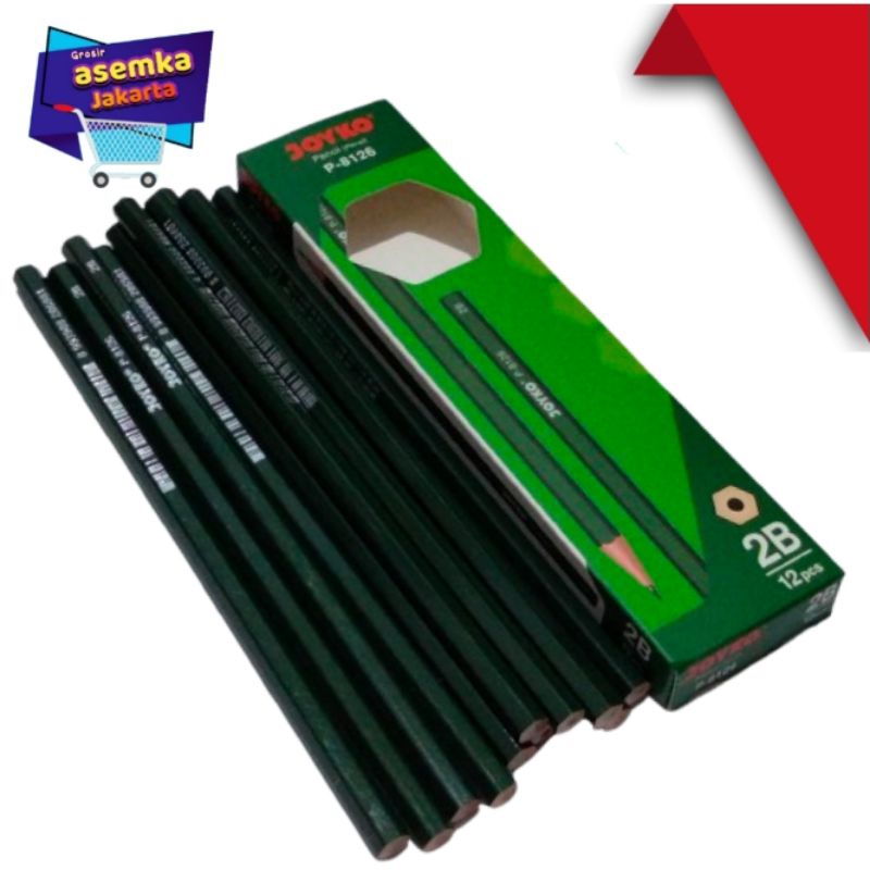 

Pensil Pencil Joyko P-8126 2B Bisa di raut bolak balik 1lusin 12pcs