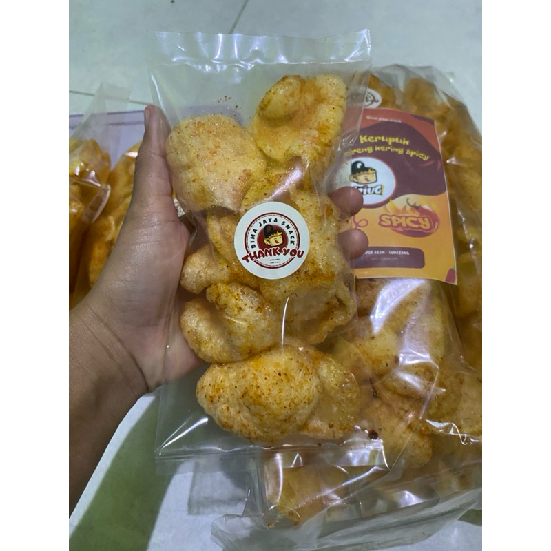 

KERUPUK CIRENG SPICY KHAS BANDUNG 1 pak isi 10 ECER 1000