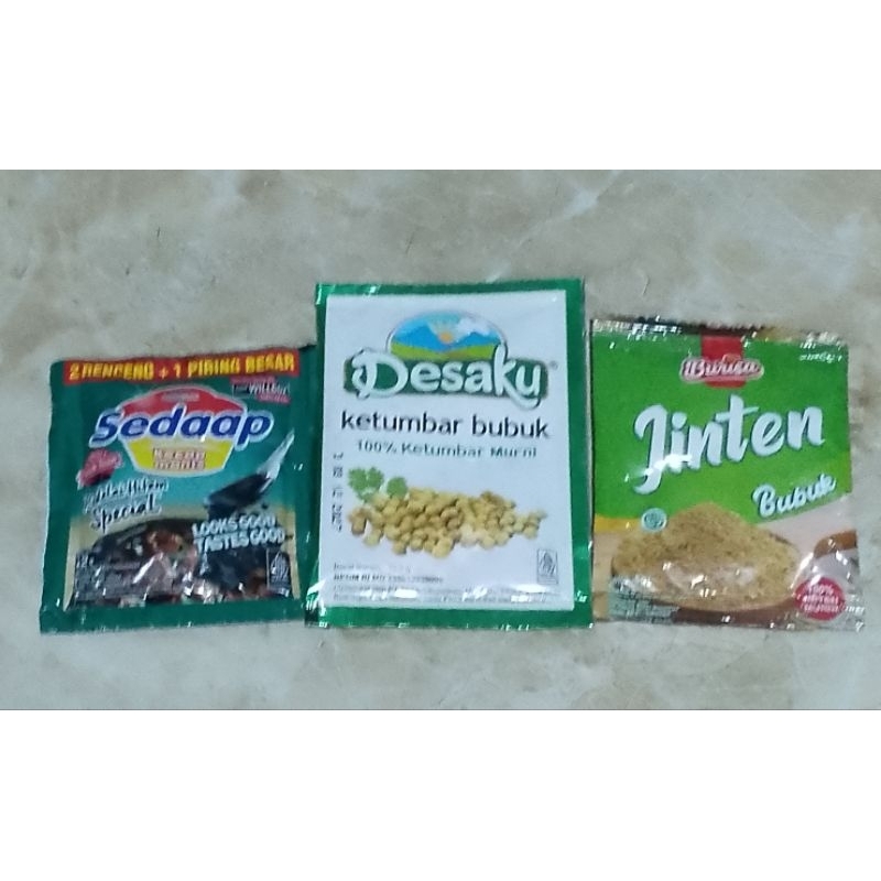

Kecap Sedaap+Ketumbar Bubuk+Jinten bubuk 5 gram Paket 2T (TRB77)