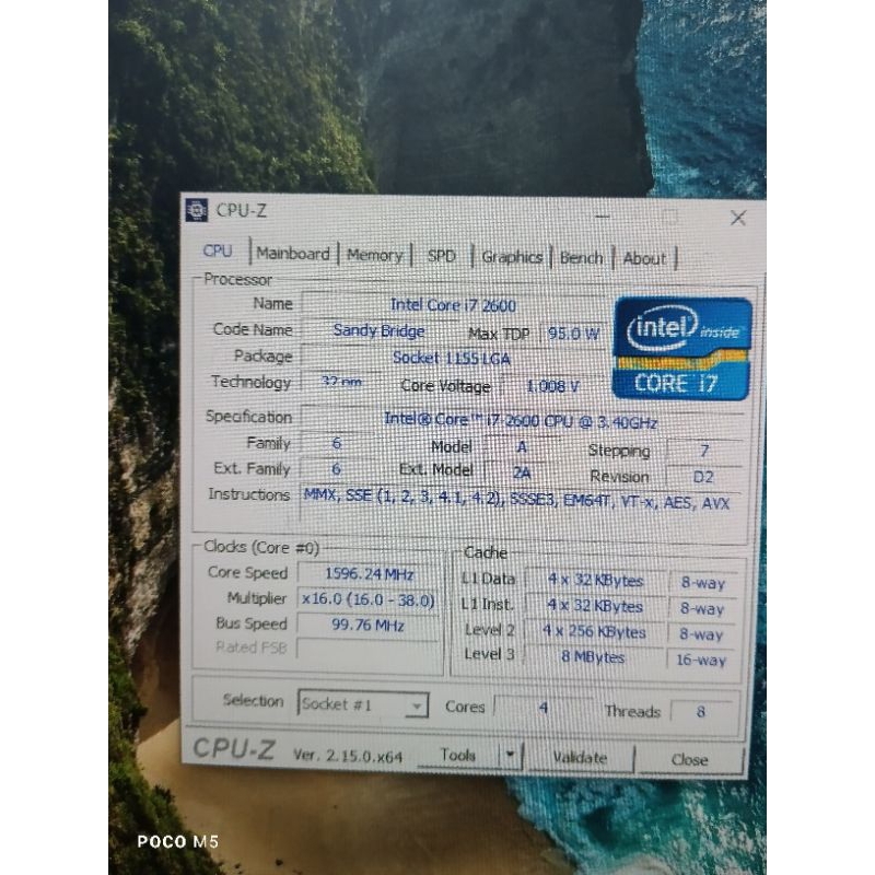 PROSESOR INTEL CORE I7 2600 4CORE 8THREAD