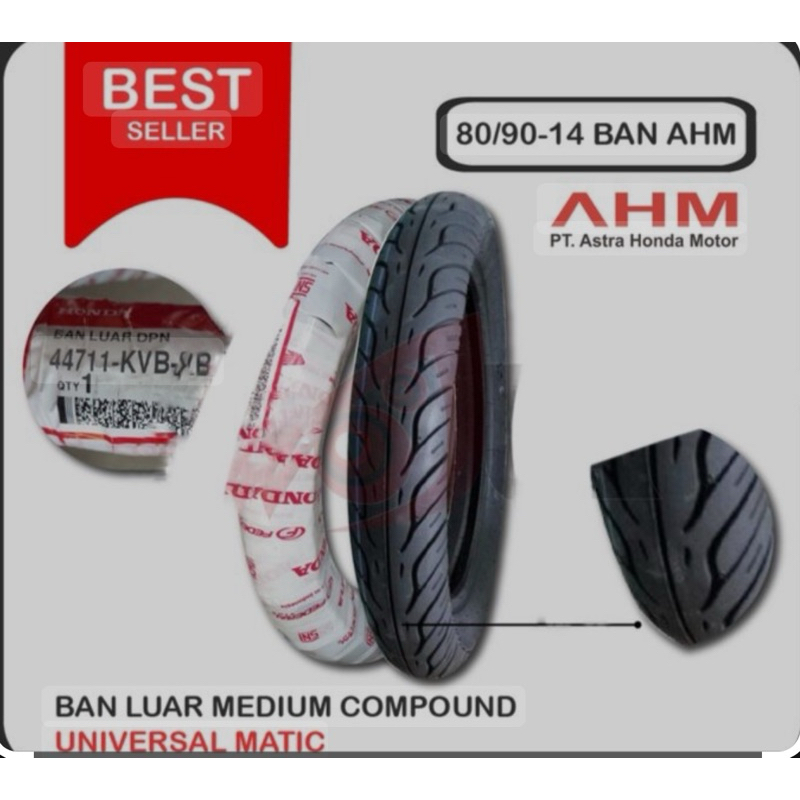 ban luar beat/ban depan beat non tubles(bukan tubles)/ban ukuran 80/90-14 non tubles/ban federal