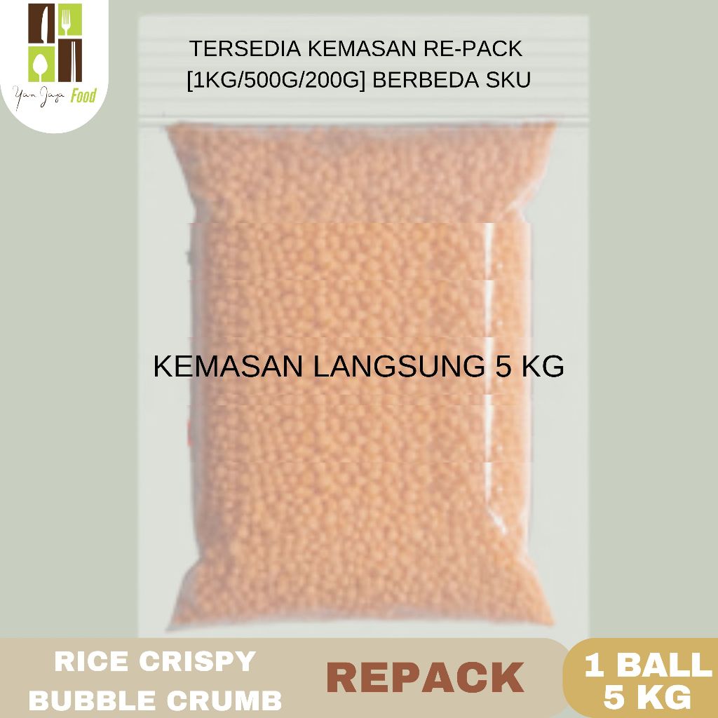 

Bubble Crispy / Rice Crispy / Tepung Bulat Orange / Crunchy / Murah / Untuk Chicken Nugget RE-PACK 1 BALL/5KG