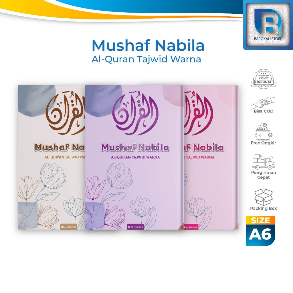 Alquran Cantik Wanita Nabila A6 Non Terjemah Hard Cover, Al Qur An Non Terjemah Utsmani, Alquran Can