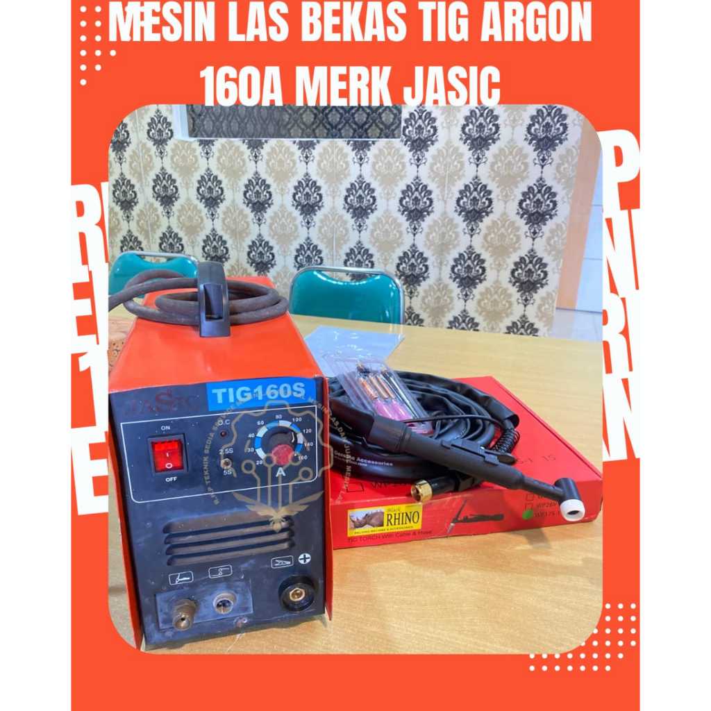 MESIN LAS TIG BEKAS 160A JASIC MESIN LAS ARGON BEKAS 160 AMPERE TRAVO LAS LISTRIK GTAW 1 PHASE