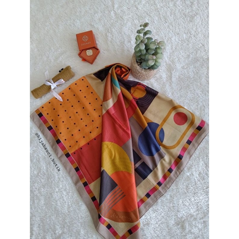 HIJAB DEENAY MOTIF SEGI EMPAT DEENAY ORIGINAL