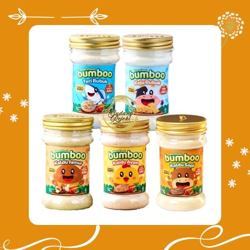 

BUMBOO JAMUR AYAM SAPI 90GR KALDU BUMBOO KEJU BUBUK TERI BUBUK HATI AYAM BUBUK KALDU NON MSG PENYEDAP RASA NON MSG KALDU MPASI PENYEDAP RASA MPASI BAYI CHEESE POWDER