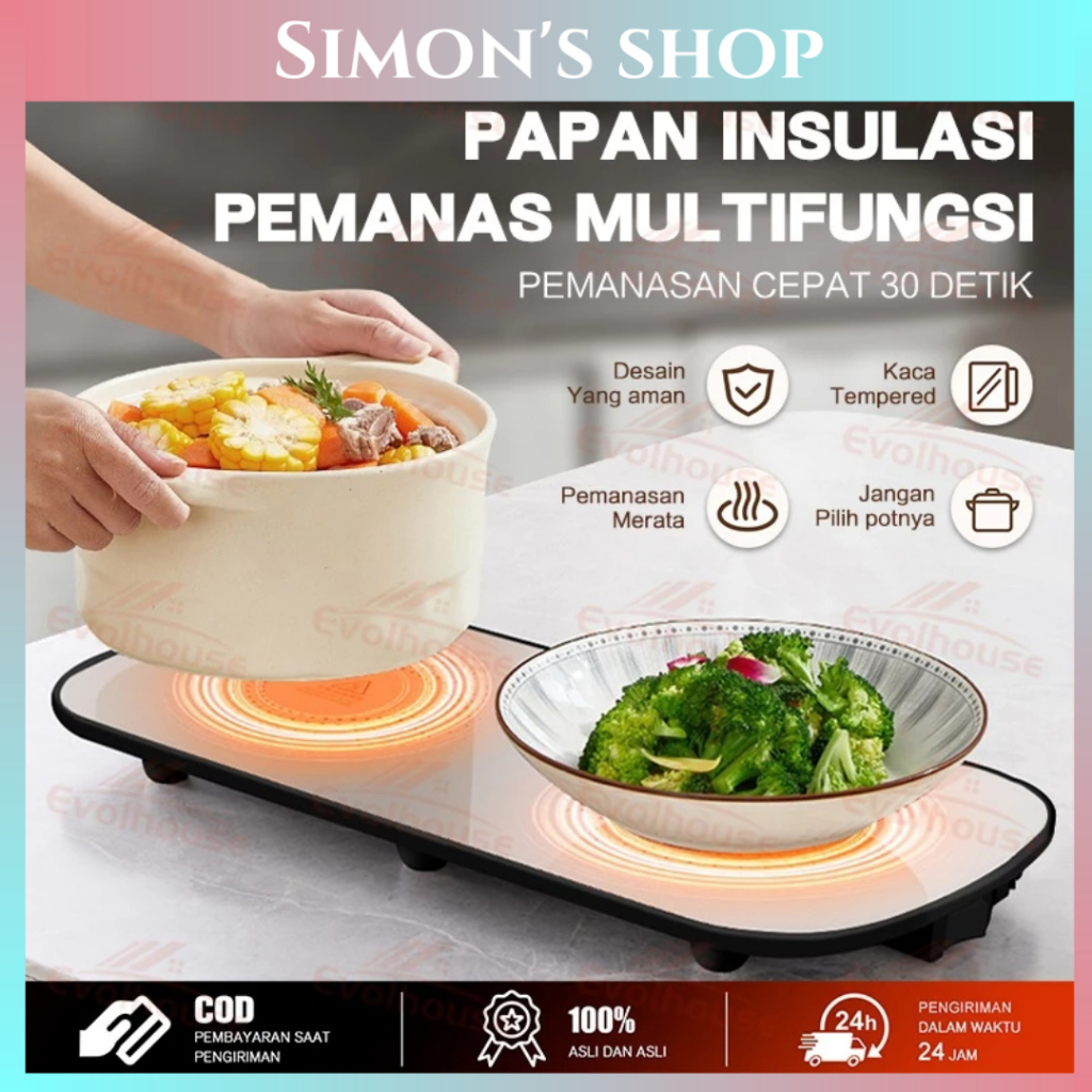 【Ready Stock】Penghangat Makanan Portable / Smart Multifunctional Warming Board Papan Pemanas Makanan