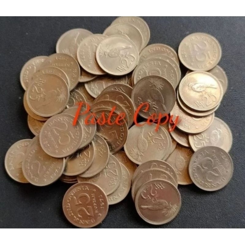 uang kuno Koin 25 rupiah tahun 1971
