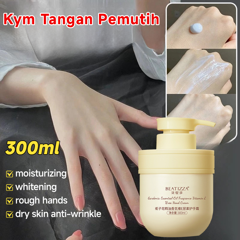 Hand Cream pelembab Cream Tangan keriput dan kasar Aroma bunga Melati Asli 300ml Vitamin E hand krim