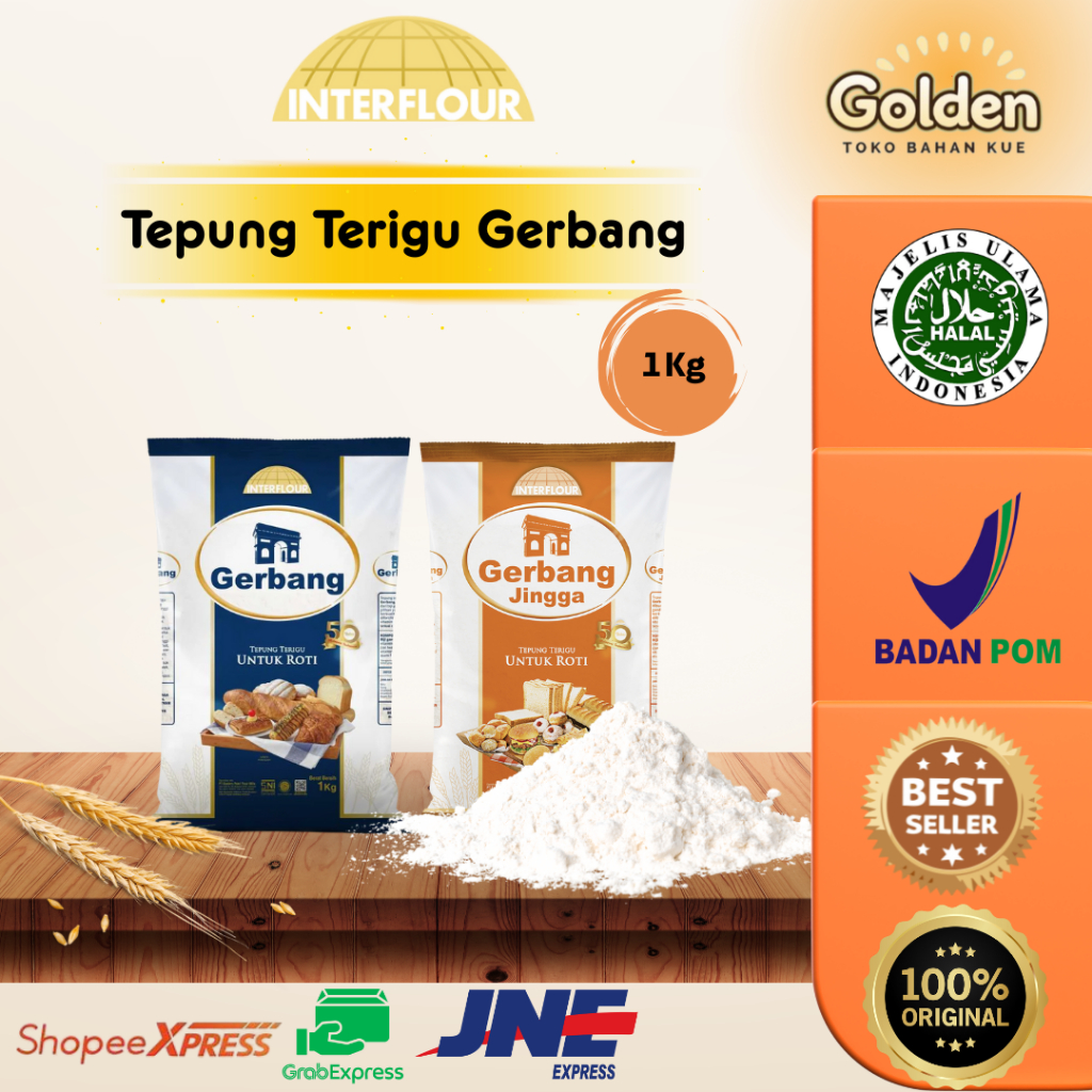 

Tepung Terigu Gerbang Biru / Gerbang Jingga 1 Kg