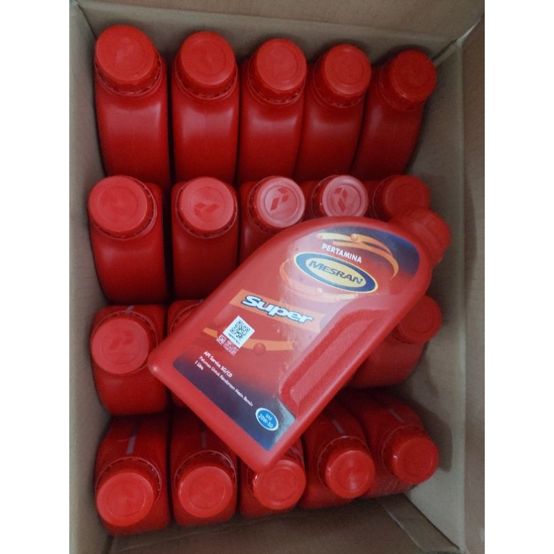 Oli Mesran Super 1Lt 20pcs Oli Mesin 1000ml 1 Dus