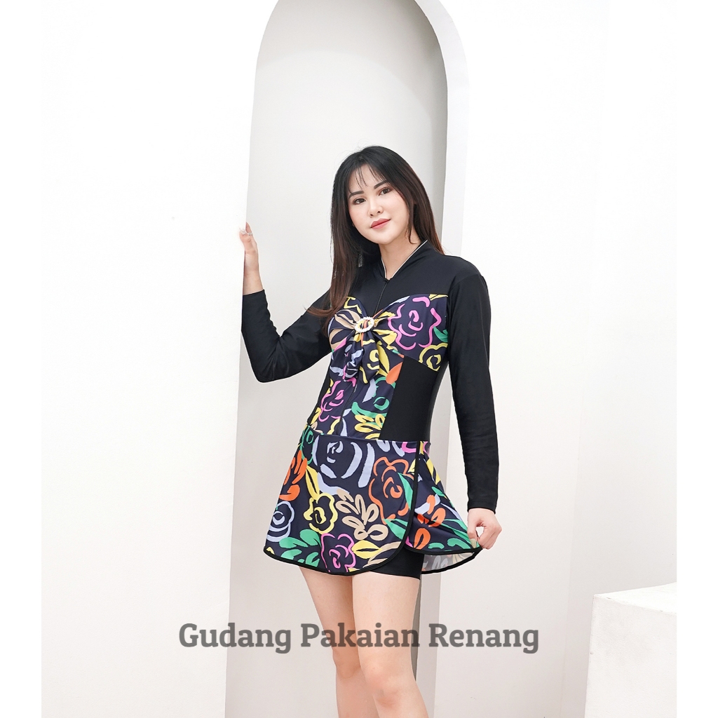 Baju Renang Rok Baju Renang Wanita Lengan Panjang