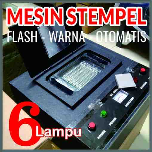 MESIN STEMPEL WARNA FLASH OTOMATIS 6 LAMPU