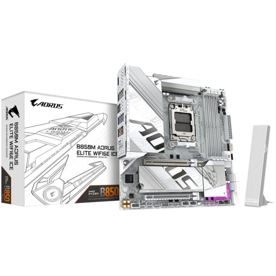 GIGABYTE B850M AORUS ELITE WIFI6E ICE DDR5 | MOTHERBOARD AMD B850 AM5